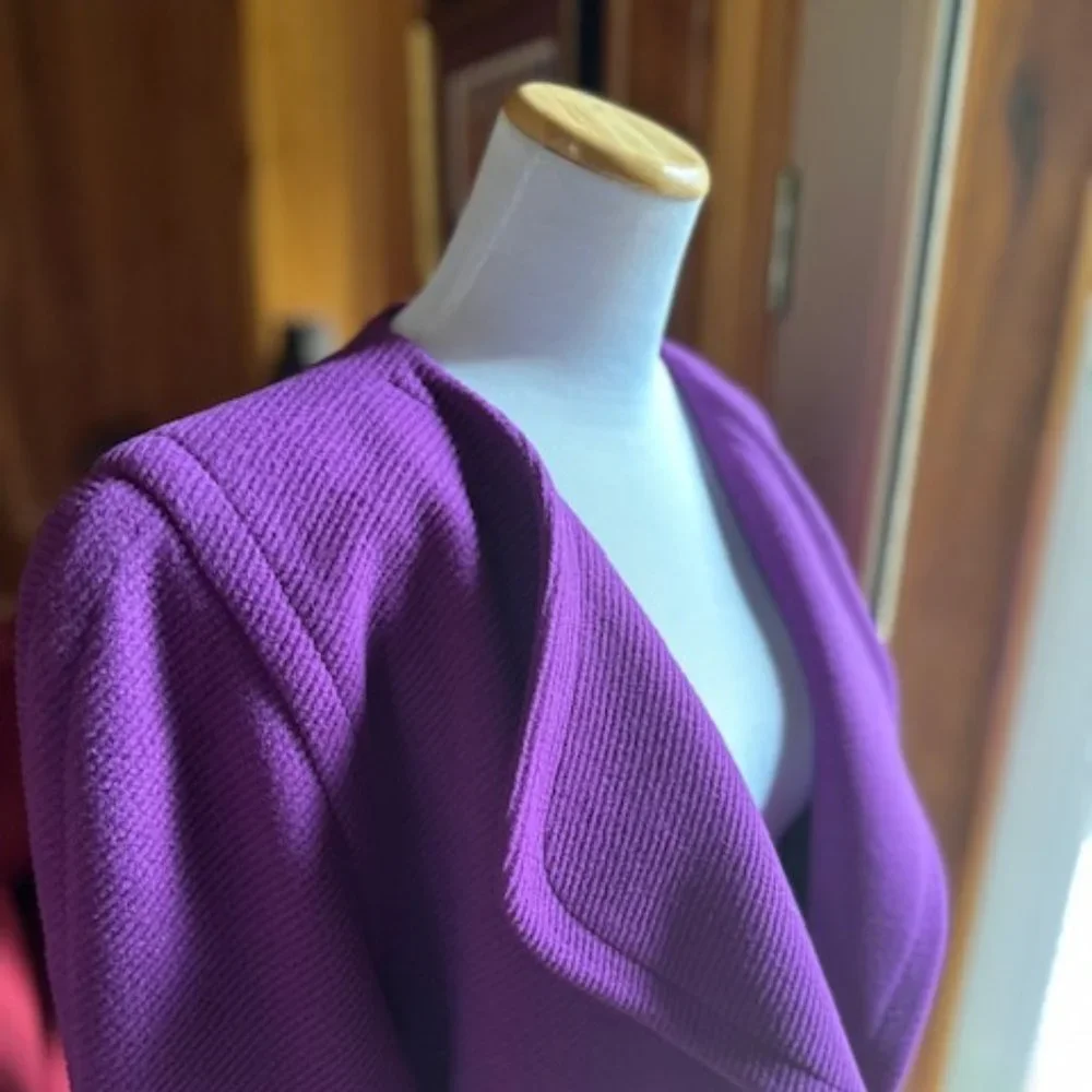 KRIZIA Vintage Purple Jacket Coat - IT42 - US 6 - Picture 3 of 11